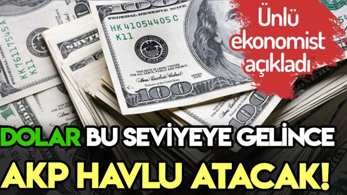 Ünlü ekonomistten flaş dolar iddiası: Dolar bu seviyeyi görünce AKP havlu atacak