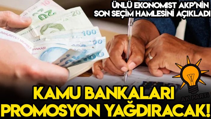 Ünlü ekonomist AKP’nin son seçim hamlesini açıkladı: Kamu bankaları promosyon yağdıracak!