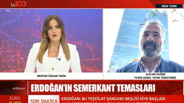 Gazeteci Alican Değer, Şanghay zirvesini TV 100'de değerlendirdi