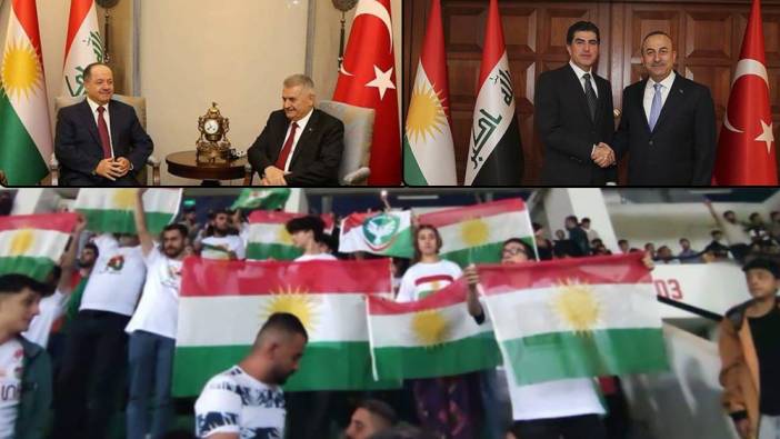 Paçavralar her yerde! Amedspor-Bursaspor maçında ''sözde kürdistan'' bayrakları