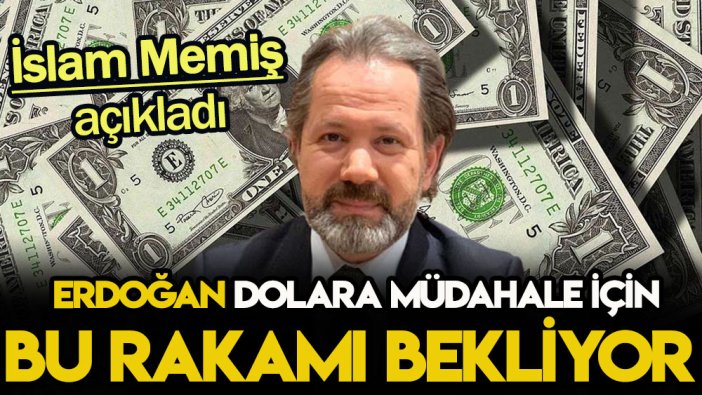 İslam Memiş Erdoğan'ın doları düşürmek için beklediği kur seviyesini açıkladı