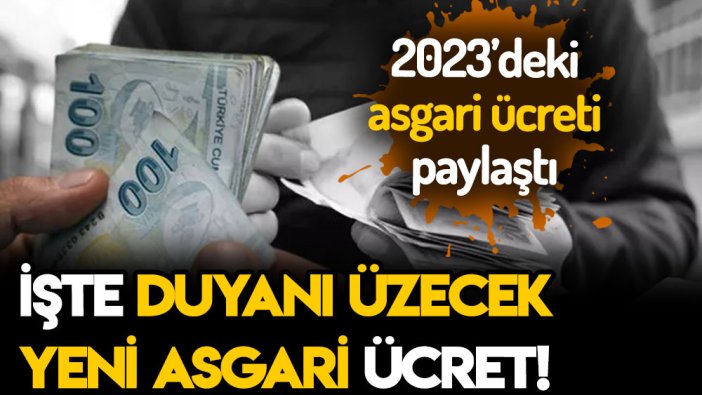 Asgari ücrette 2023 rakamı iddiası: İşte duyanı üzecek zamlı maaş