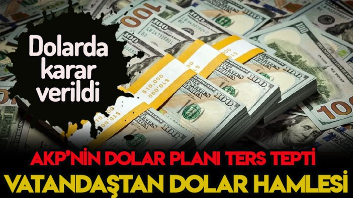 AKP'nin dolar planı ters tepti! Vatandaştan yeni dolar hamlesi
