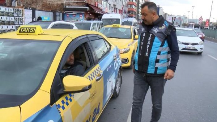 İstanbul Kadıköy'de taksilere denetim
