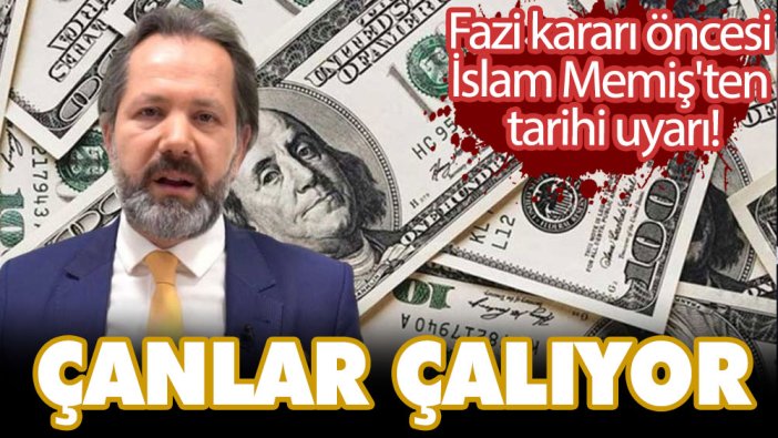 Fazi kararı öncesi İslam Memiş'ten tarihi uyarı! Çanlar çalıyor