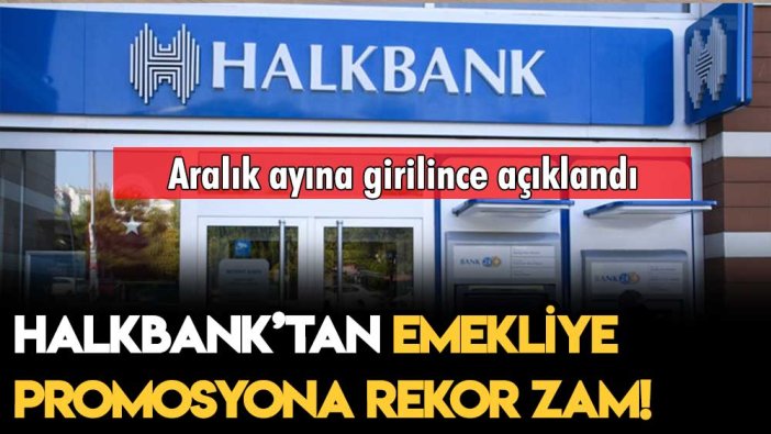 Aralık ayına girilince açıklandı! Halkbank'tan emekli promosyonuna rekor zam