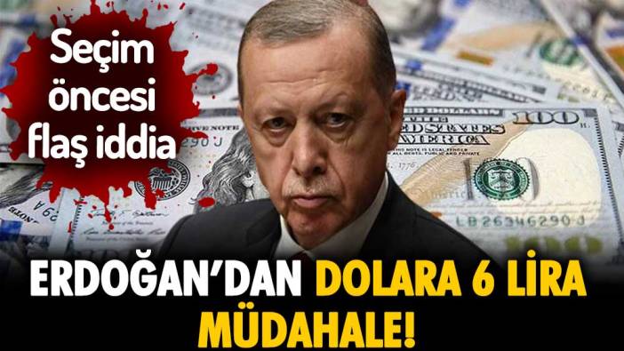 Erdoğan'dan dolara 6 lira müdahale geliyor: İşte sızan flaş dolar bilgisi