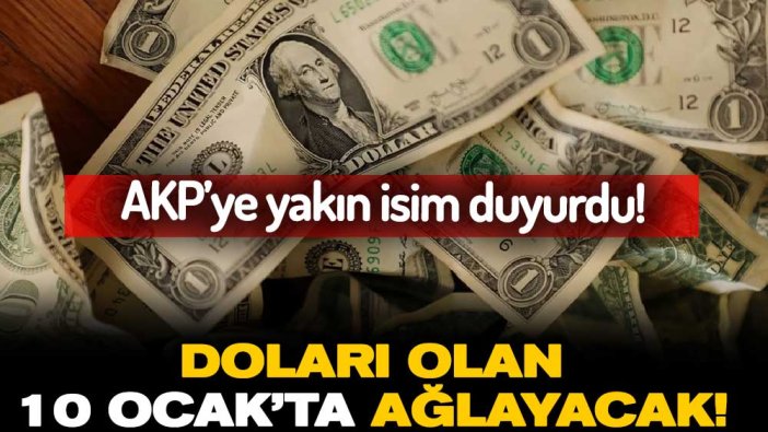 AKP'ye yakın isim açıkladı: Doları olanlar 10 Ocak'ta ağlayacak!