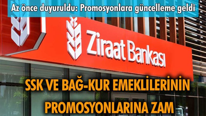 Ziraat Bankası SSK ve Bağ-Kur emeklilerinin promosyonlarına zam yaptı