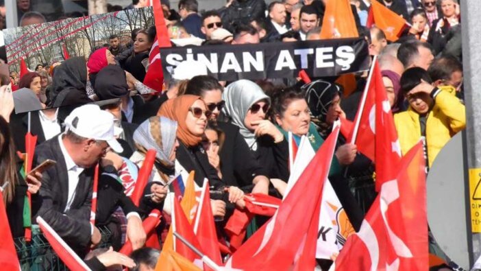Bursa mitinginde Erdoğan'a Sinan Ateş tepkisi! Apar topar toplatıldı