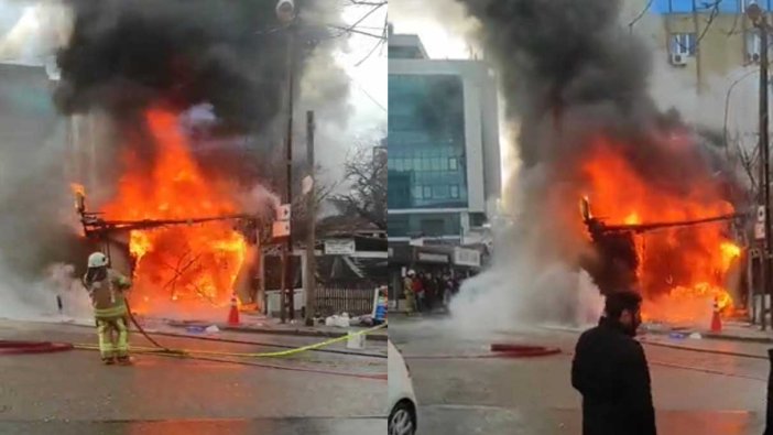 Beykoz'da ayakkabı dükkanında yangın: Kullanılamaz hale geldi!
