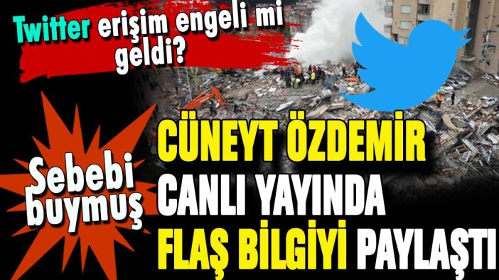 Twitter engellendi mi? Cüneyt Özdemir aldığı flaş bilgiyi paylaştı
