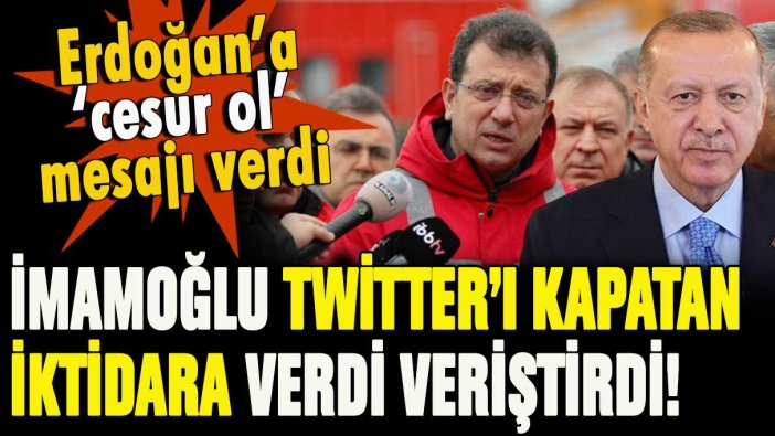 İmamoğlu Twitter'ı kısıtlayan iktidara verdi veriştirdi!