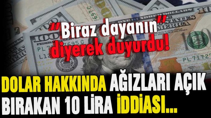 Dolar hakkında ağızları açık bırakan 10 lira iddiası: Bir ay dayanın diyerek duyurdu