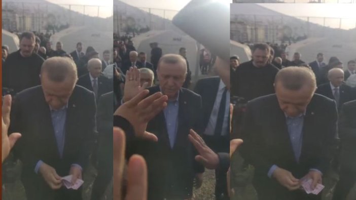 Erdoğan depremzede çocuklara yine para dağıttı!