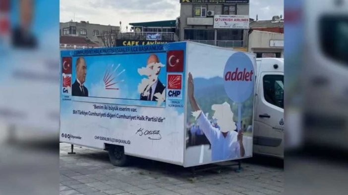 Kılıçdaroğlu'nun afişleri parçalandı! CHP'nin karavanına saldırı