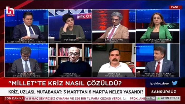 İYİ Partili Bilge Yılmaz, Halk TV yayınında Halk TV’yi eleştirdi!