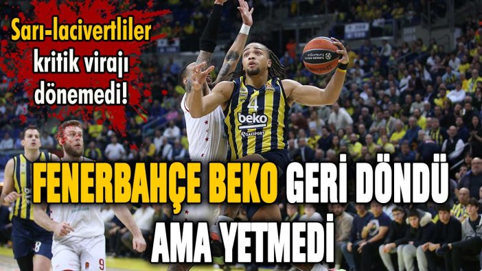Fenerbahçe Beko play-off öncesi yara aldı