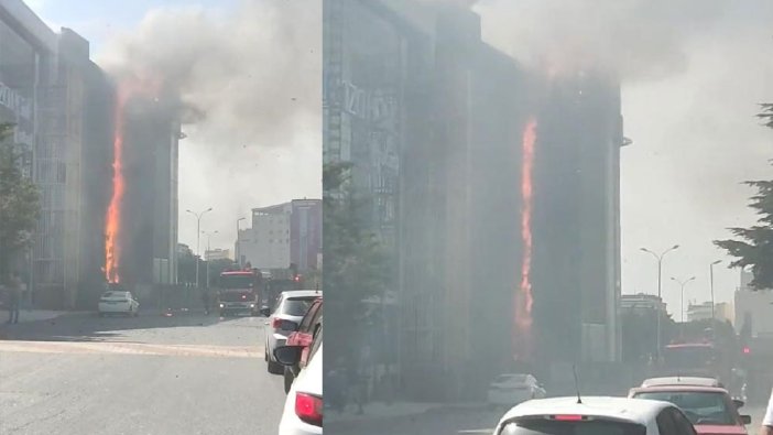 İstanbul Beylikdüzü'nde iş merkezinde yangın