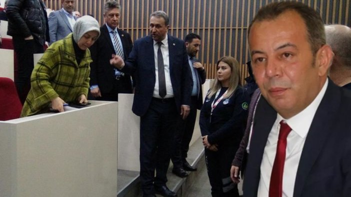 Tanju Özcan, kendisine su şişesi fırlatan AKP'li'yi dışarı çıkarttı