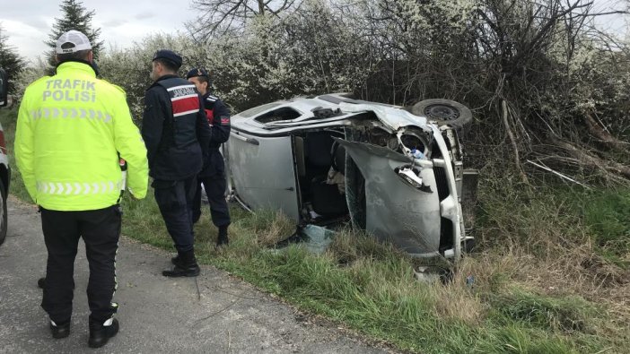 Tekirdağ'da araç takla attı: 1 yaralı
