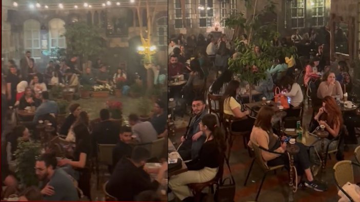 Kafelerde, restoranlarda, barlarda iğne atsan yere düşmez! Suriye'de keyifler baya yerinde