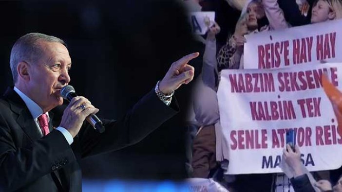Erdoğan'ın Manisa'da hoşuna giden pankart: Maşallah! Neler çıkartıyorsunuz