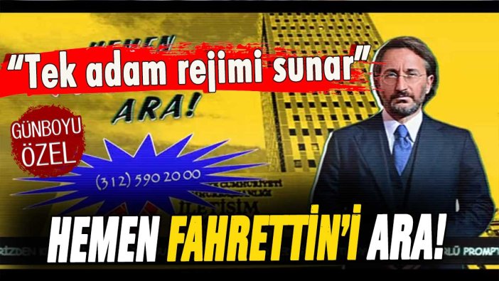 İYİ Parti'den 'tek adam' videosu: ''Hemen Fahrettin'i ara''
