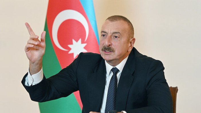 İlham Aliyev'den Ermenistan'da Azerbaycan bayrağının yakılmasına sert tepki