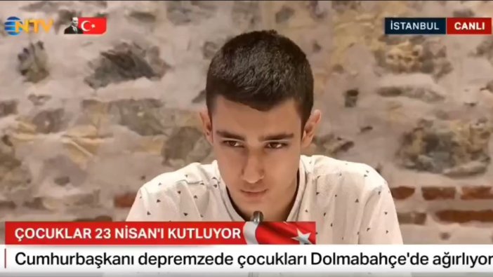 Depremzede çocuk Erdoğan'ın yanında konuştu, Fenerbahçelilerden destek yağdı