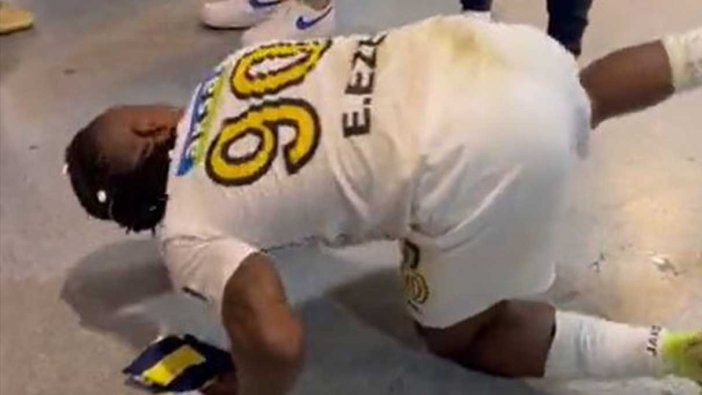 İstanbulspor'un son dakika golünü atan Eze'den soyunma odasında olay görüntüler