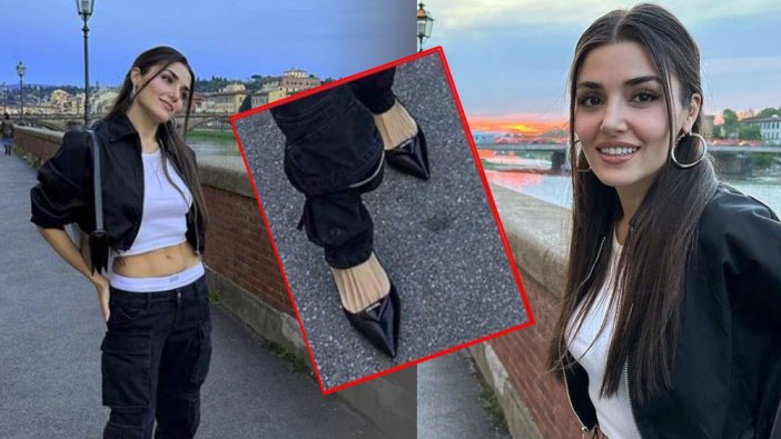 Hande Erçel'in ayakları sosyal medyada fena ti'ye alındı