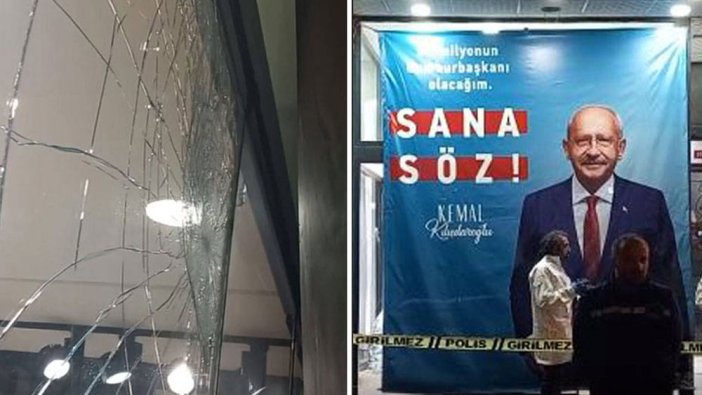 Millet İttifakı'nın Beyoğlu Seçim Koordinasyon Merkezi'ne taşlı saldırı