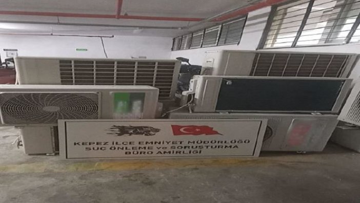 Antalya'da 8 adet klima çalan 3 şüpheliden biri yakalandı
