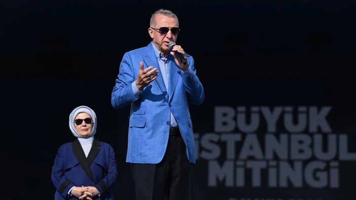 Erdoğan'dan İstanbul mitinginde yine 'camide içtiler' söylemi!