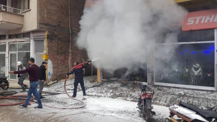 Samsun'da tamirhane yangını