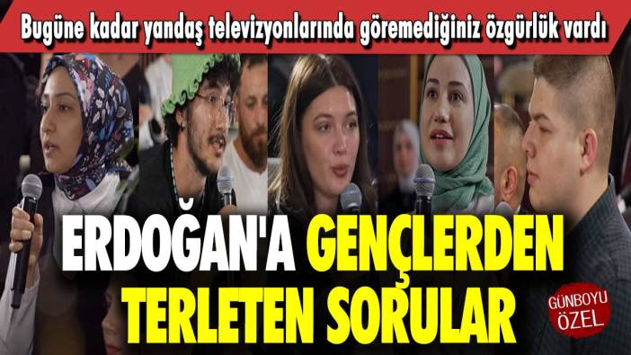 Erdoğan'a gençlerden terleten sorular: Bugüne kadar yandaş televizyonlarında göremediğiniz özgürlük vardı