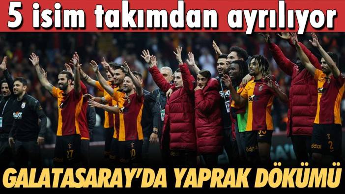 Galatasaray’da 5 isim takımdan gönderiliyor