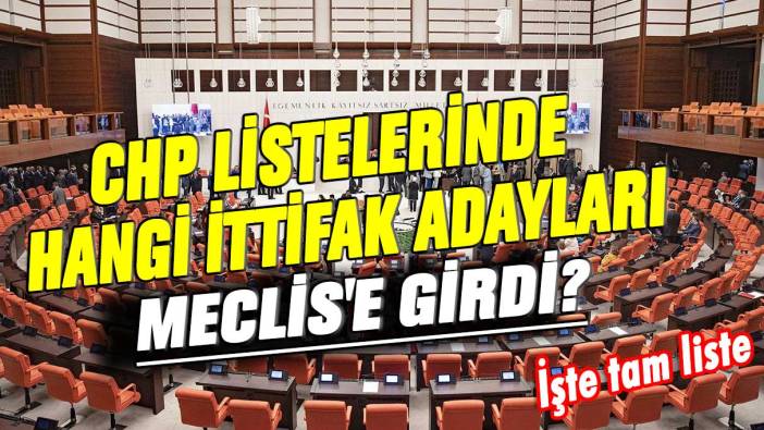 CHP listelerinde hangi ittifak adayları Meclis'e girdi? İşte tam liste
