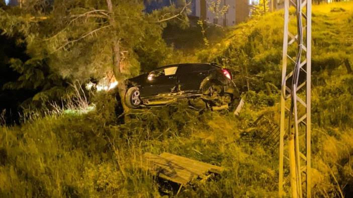 Sinop’ta otomobil ormana uçtu: 1 yaralı