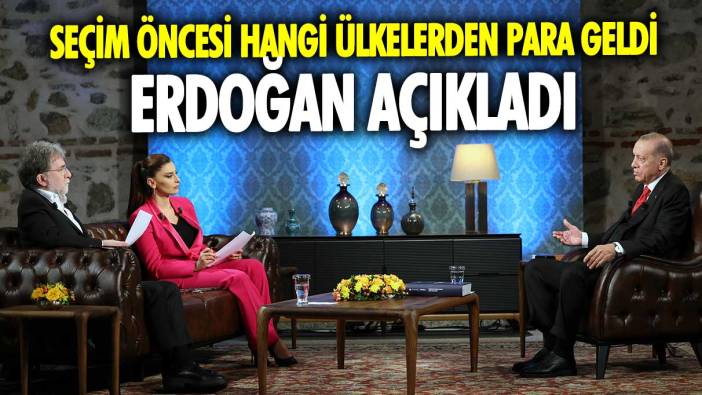 Seçim öncesi hangi ülkelerden para geldi? Erdoğan canlı yayında açıkladı