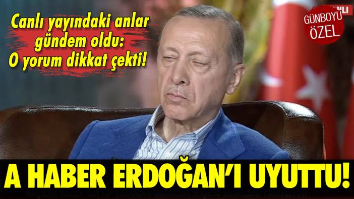 A Haber Erdoğan'ı uyuttu! O anlar gündem oldu