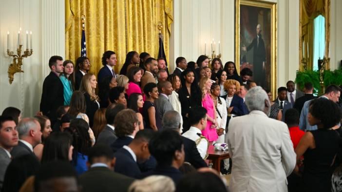 ABD Başkanı  kadın basketbol takımı oyuncularını ağırladı