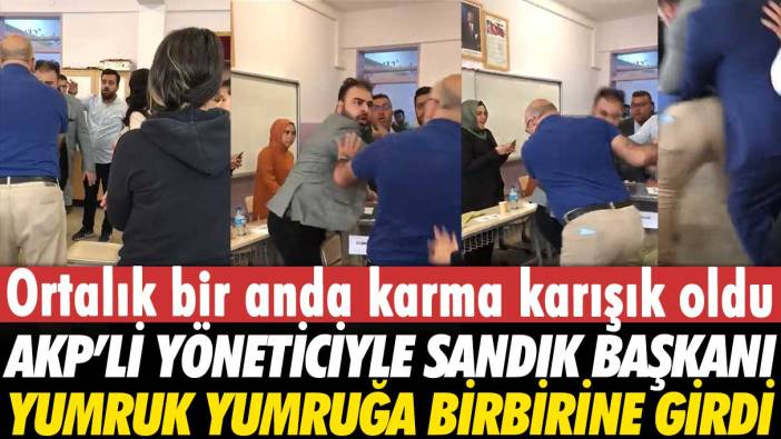 AKP’li yöneticiyle sandık başkanı yumruk yumruğa birbirine girdi