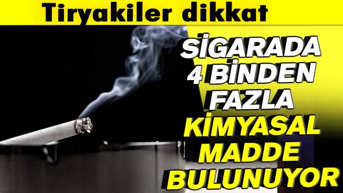 Tiryakiler dikkat! Sigarada 4 binden fazla kimyasal madde bulunuyor