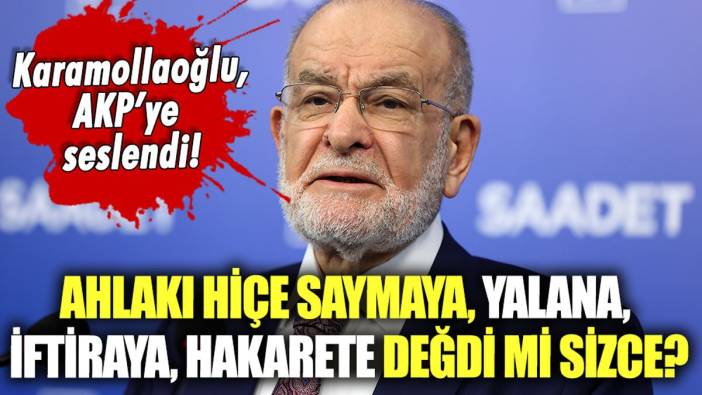Temel Karamollaoğlu, AKP'ye seslendi: "Ahlakı hiçe saymaya değdi mi?"