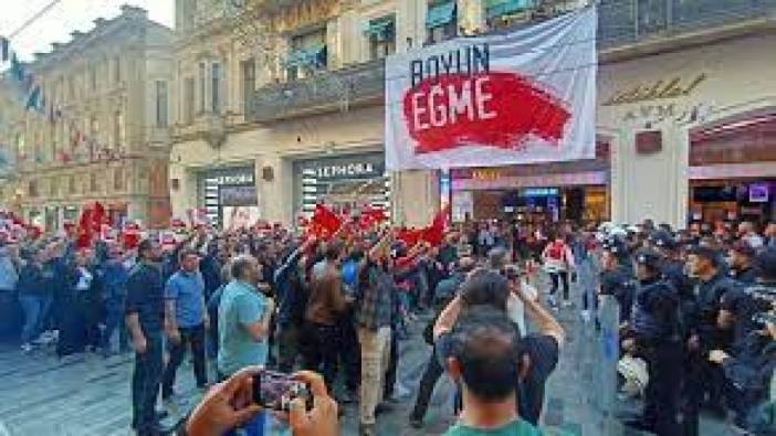 Taksim'deki izinsiz yürüyüşe 59 gözaltı!