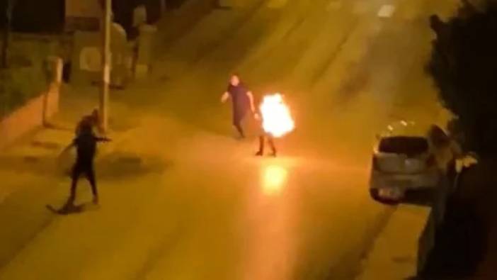Muğla'da cadde ortasında kendini ateşe verdi