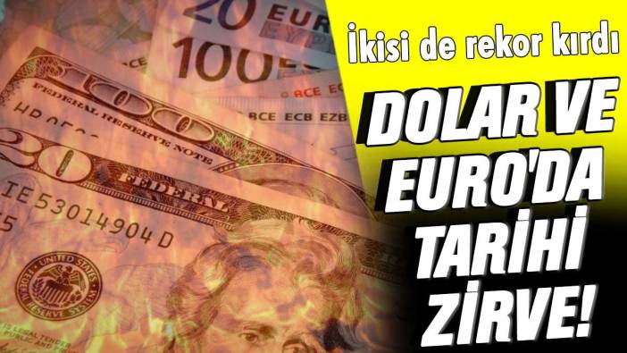 Dolar ve Euro'da tarihi zirve! İkisi de rekor kırdı