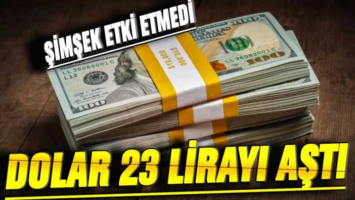 Şimşek etki etmedi: Dolar 23 lirayı da aştı